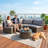 Outdoor Patio Furniture  Half-Moon Sectional Round Patio Furniture Set Sofa