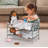 Scrollwork Metal Doll Bunk Bed with Ladder and Bedding