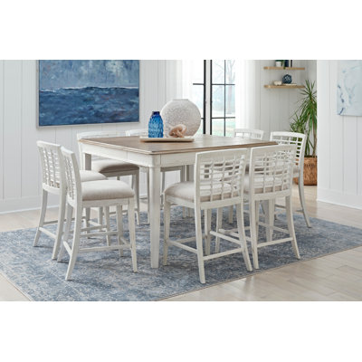 Beach Comber 7 Piece Dining Set - Counter Height Table & 6 Counter Chairs