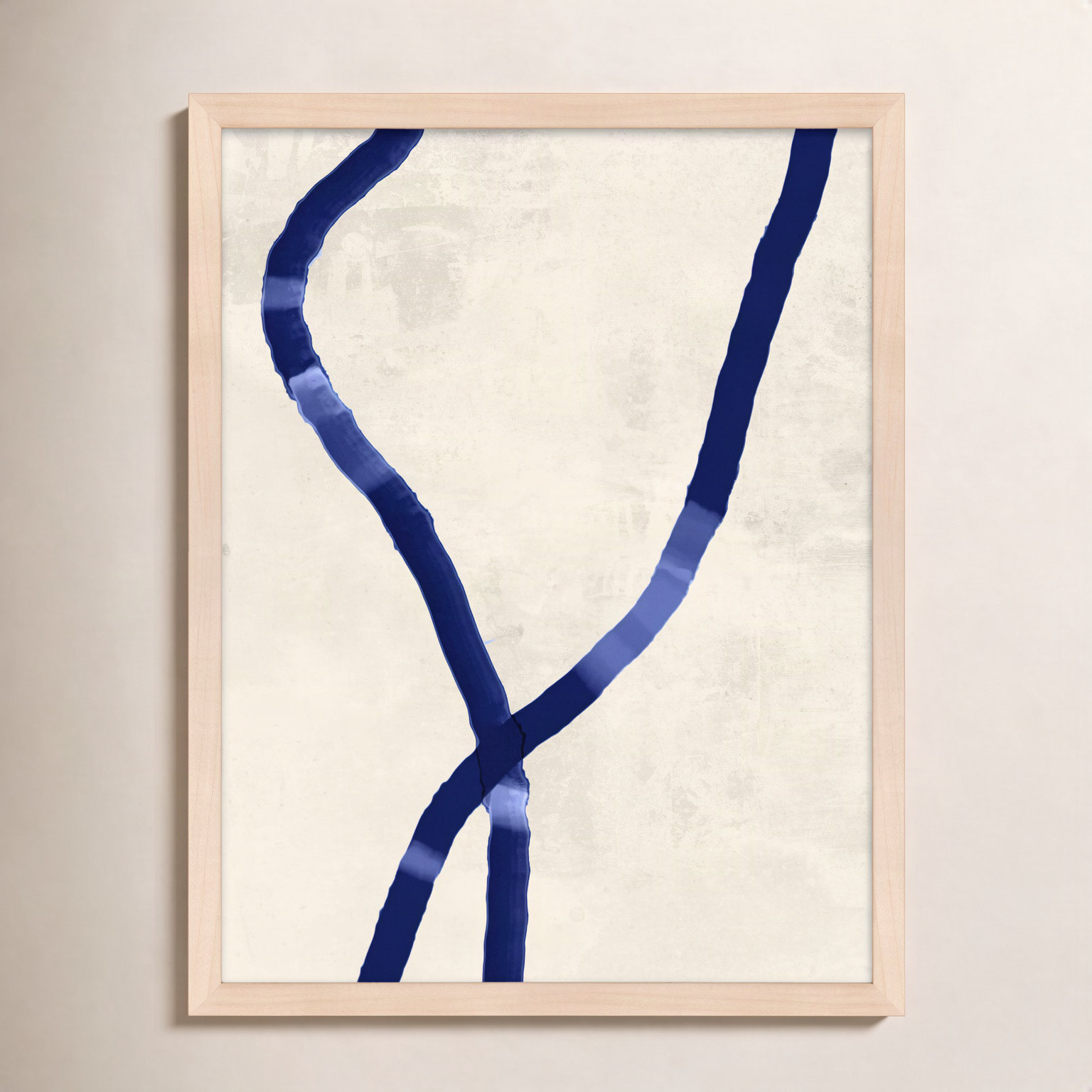 Blue Rope 1 Print by Jacques Pilon, 50" H x 40" W x 1.25" D, Maple Framed