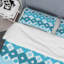 Motif floral bleu et blanc - Ensemble de housse de couette abstrait - Polyester en microfibre-1506522732