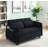 52" Modern Velvet Sofa Bed - 3-In-1 Convertible with Pillows & Side Pockets-1961656624
