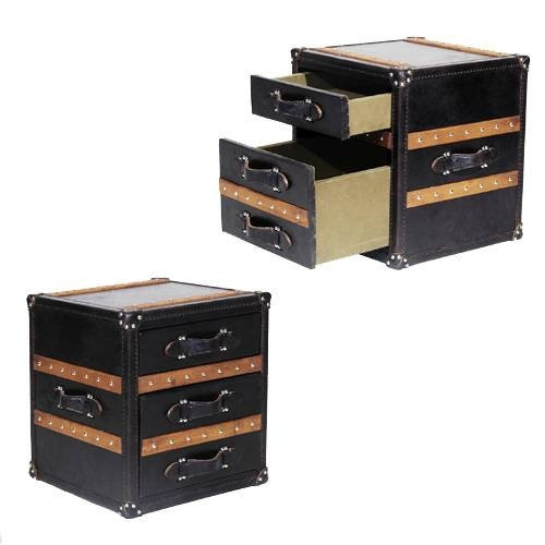 Hopp 52cm W Solid Wood Bedside Table, Black
