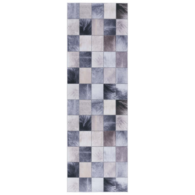 Tapis géométrique beige / gris