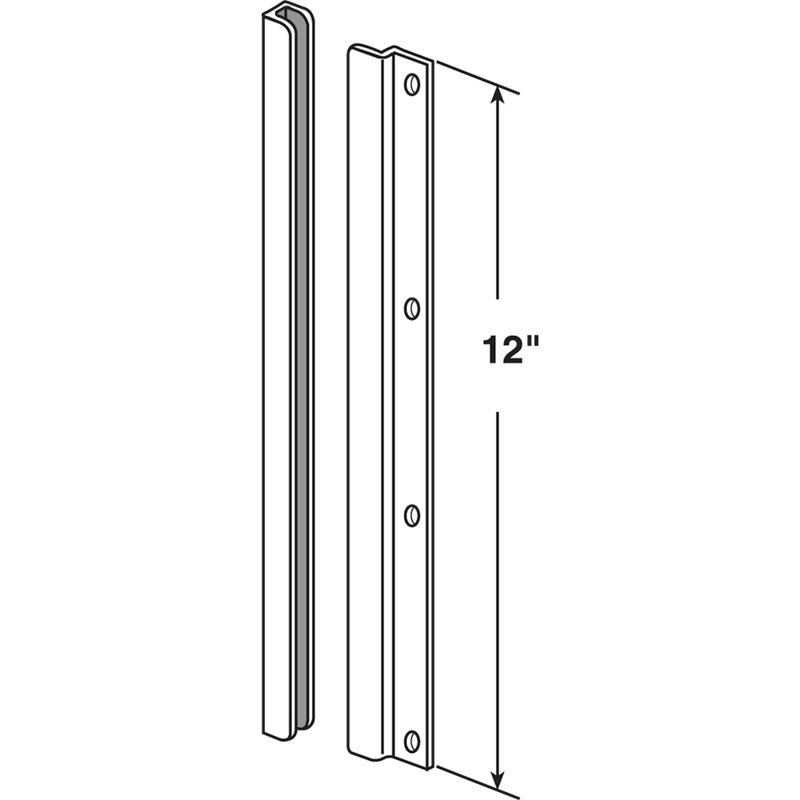 Bouclier en acier 12 po Prime-Line, pour portes battantes (1 ensemble), gris