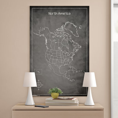 Carte à craie-impression sur papier amérique du nord Escobedo