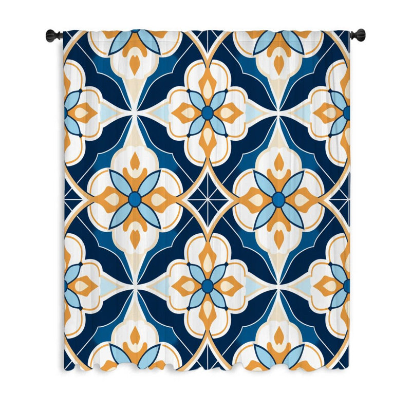 Zilan Sheer Curtain Single Panel, 50" W x 84" L