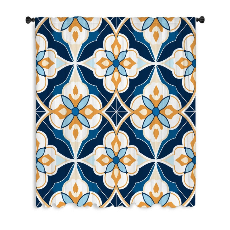 Zilan Sheer Curtain Single Panel, 50" W x 96" L