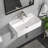 21" x 12" Wall Mount Bathroom Sink White Ceramic Rectangular Floating Vessel Sink with Overflow-125360020-125360023