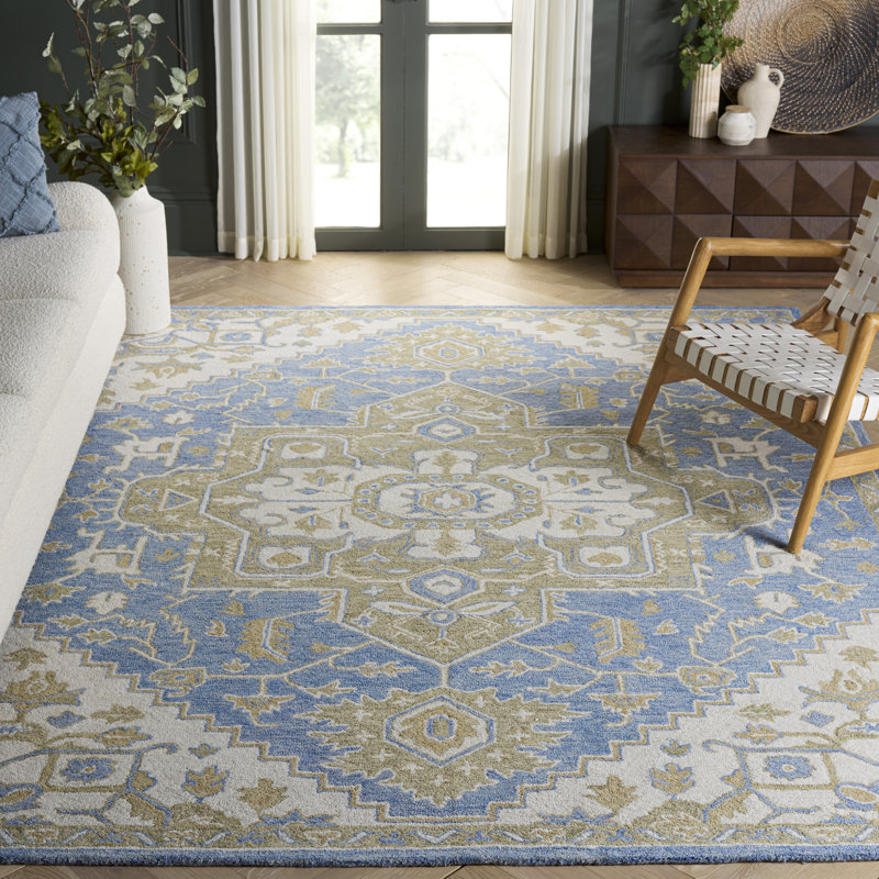 Metro Hand Tufted Wool;Cotton Geometric Indoor Rug, 8'-0" X 10'-0" Rectangle