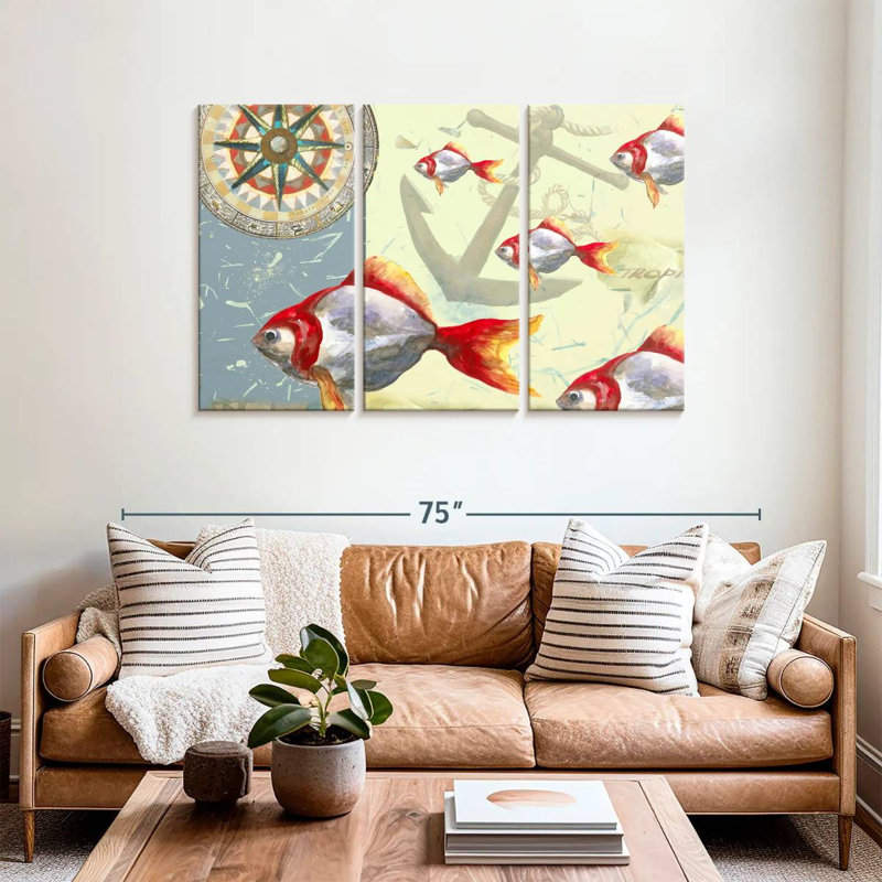 Brampt Tropical Fish I, 36" H x 57" W