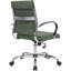 Chaise de bureau LeisureMod Benmar, vert-134285505