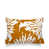 Orange / Motif floral blanc