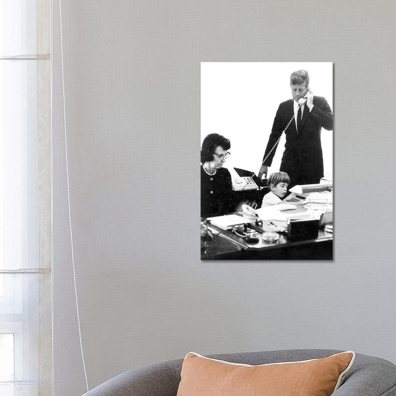 John F Kennedy - Wrapped Canvas Print, 66.04 cm H x 45.72 cm W x 3.175 cm D