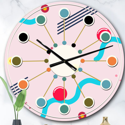Horloge murale rétro Mid-Century