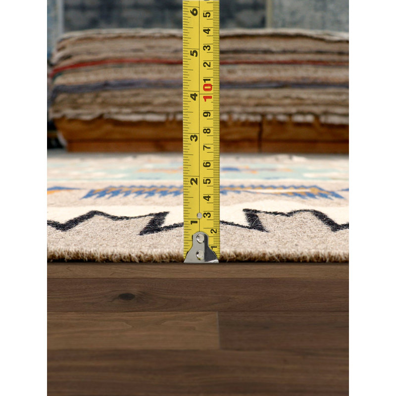 Isabelline Reversible Wool Mocha Area Rug- 6' X 9'
