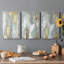 «Textured Neutrals and Gold I», ensemble de 3 toiles tendues-282486345