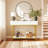 43.3" Wide Modern Console Table with Fluted Drawer Fronts, Wooden Sofa Table with 2 Drawers, Entryway Table for Hallway & Behind-Couch Storage-906921165