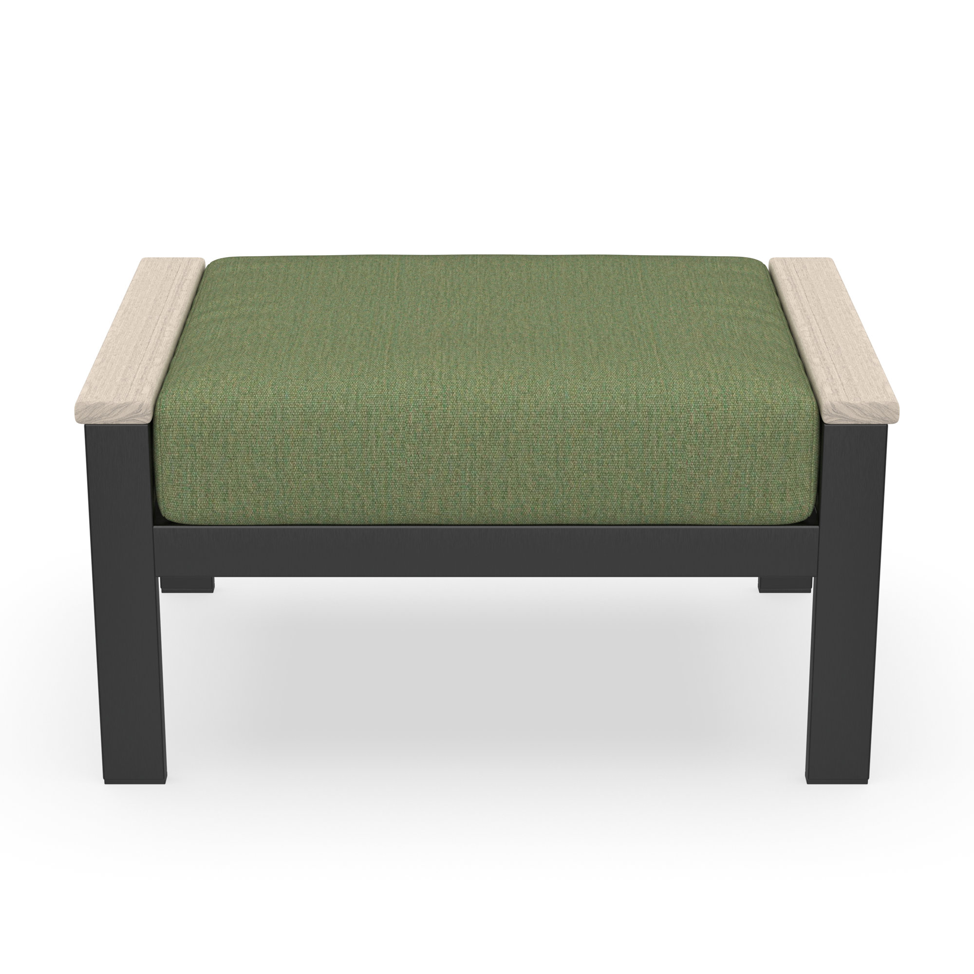Townsend Outdoor Ottoman with Sunbrella® Cushion, Canvas Fern