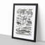 Study of Mammals LV by Oliver Goldsmith - Framed Print-55730472-55730475