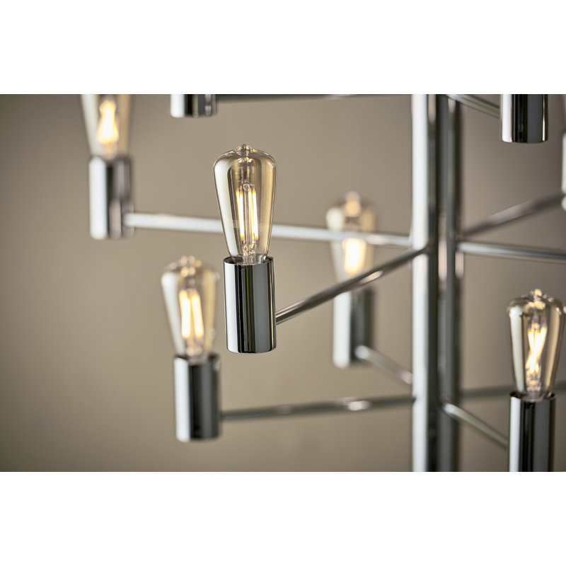Manola 12 - Light Candle Style Chandelier, Chrome