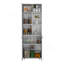 Garde-manger avec armoire de rangement haute de 67 pouces avec trois portes et trois tablettes extérieures Konik-1793250351