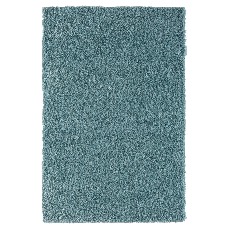 Shaggy Lush light blue Rug, Rectangle 70 x 140cm
