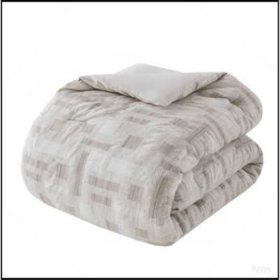 3 Piece Cotton Jacquard Comforter Set-Full/Queen