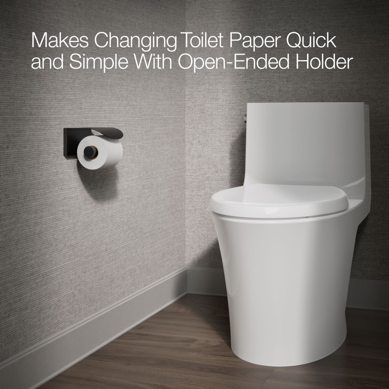 Avid Wall Mount Toilet Paper Holder, Matte Black