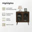 Buffet en verre noyer moderne