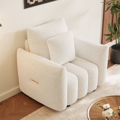 Fauteuil d'appoint en tissu 38 po avec siège moelleux