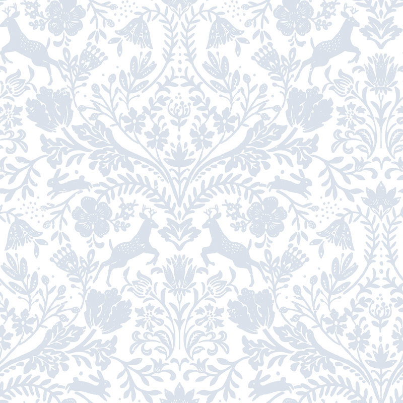 Anala Floral Roll, Light Blue