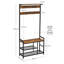 Alyeska Hall Tree 84cm Wide with Bench and Shoe Storage