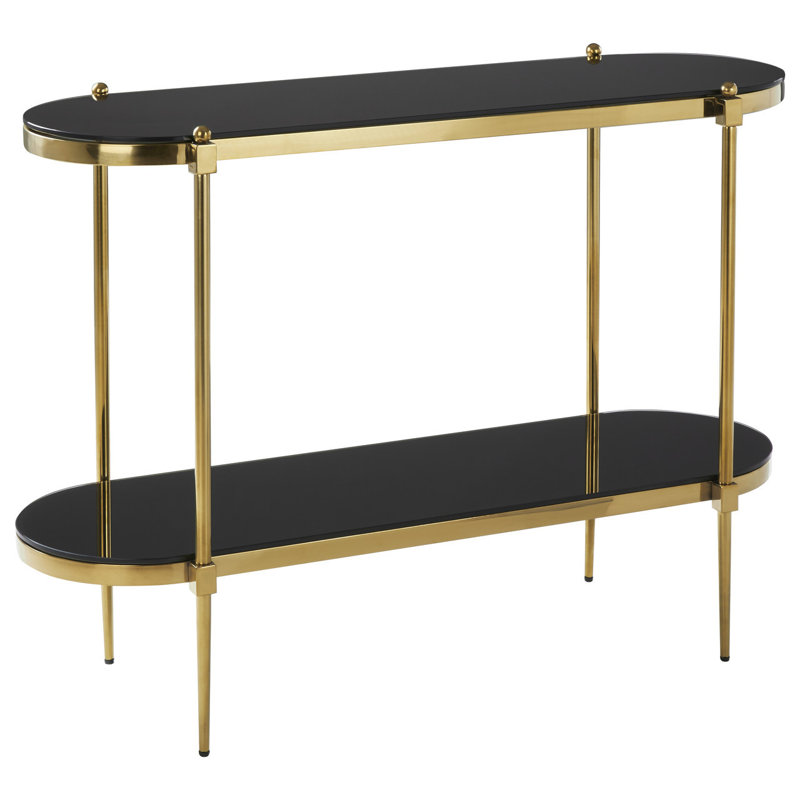 Hakon 120cm Glass Top Console Table
