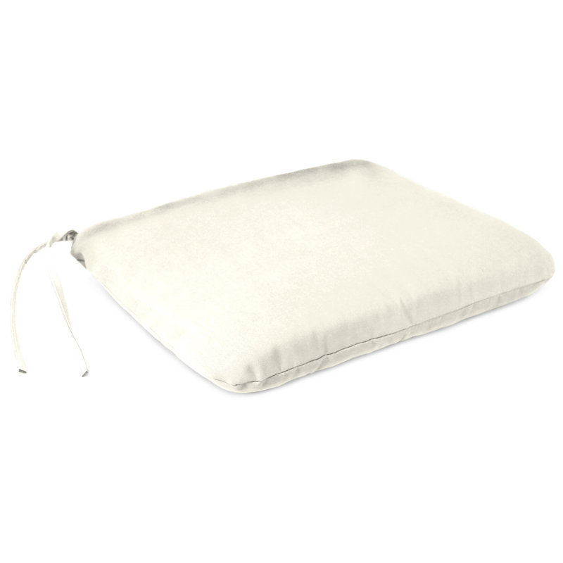 Outdoor Seat Cushion with Ties, Sand, 18.5" W x 16" D