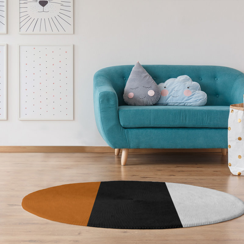 Chenille Indoor Rug, Round 5'