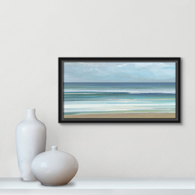 «Gentle Waves I» par Sally Swatland, H 9,5 po x l 17,5 po, Noir