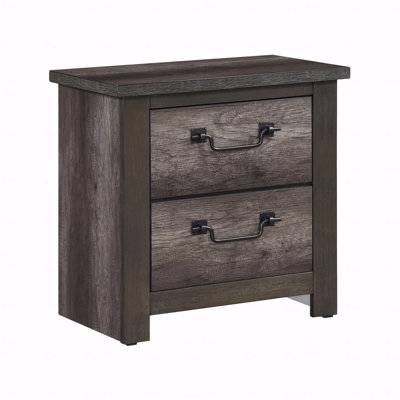 Table de chevet avec rangement à 2 tiroirs In Grey