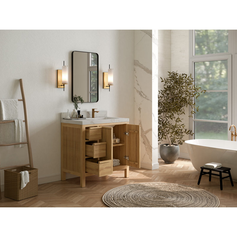36'' Single Bathroom Vanity with Quartz Top