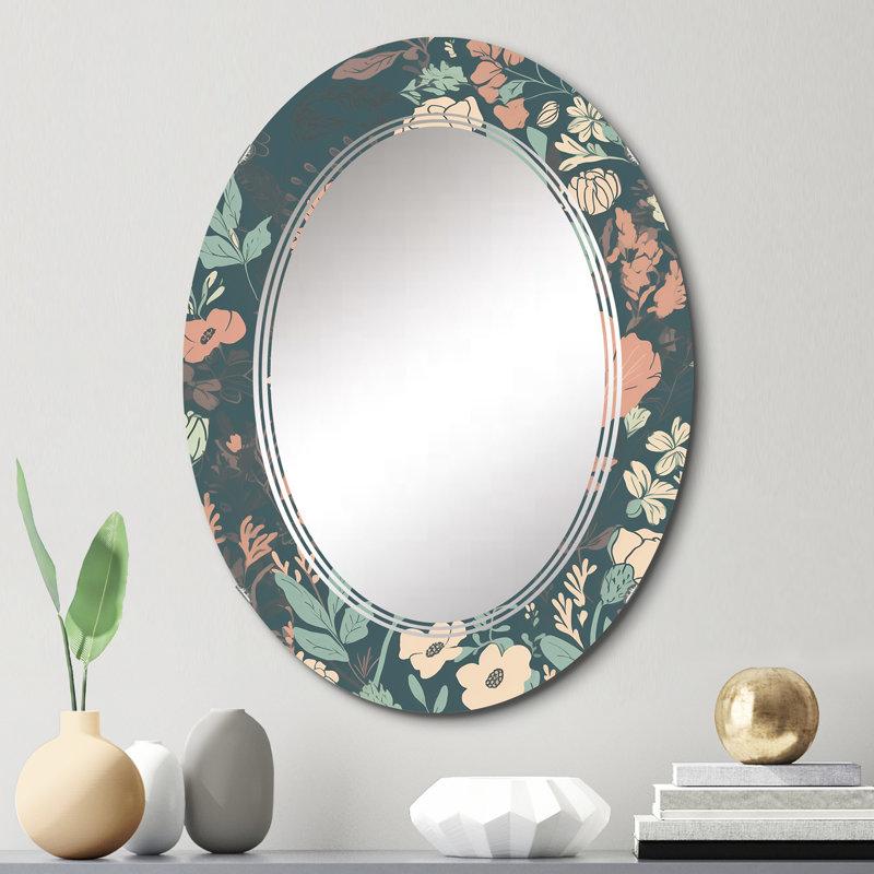 Clymene - Miroir mural moderne ovale, 30 po x 20 po