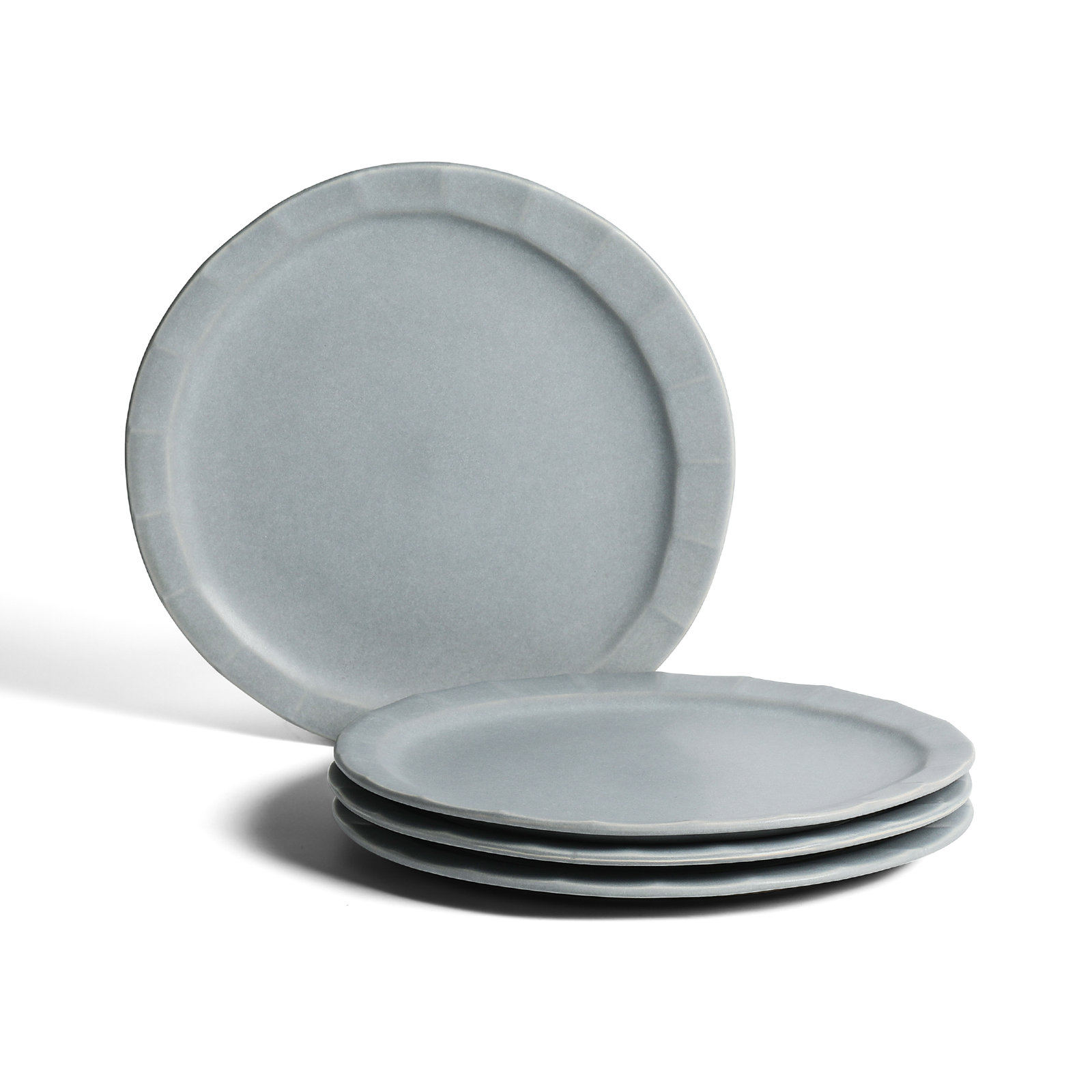 Stone Lain Oasis 4-Piece Dinner Plate Set Stoneware, Blue