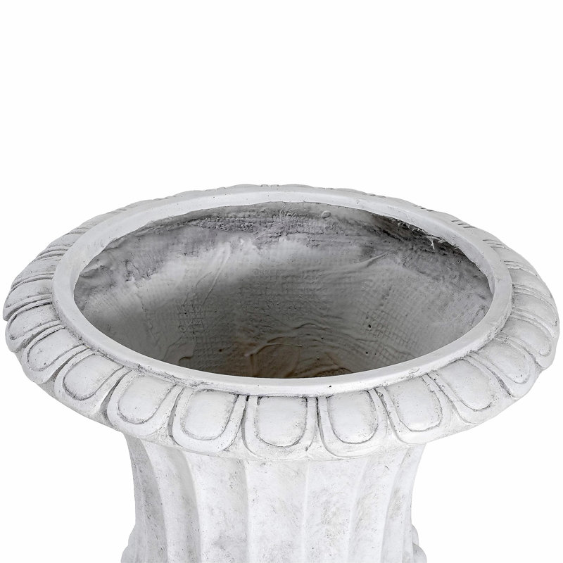 Urne de jardin pour l'extérieur, blanc antique, Blanc antique