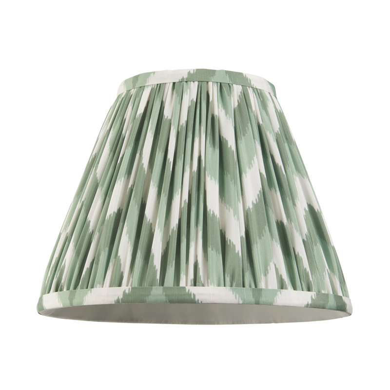 Zigzag Lamp Shade, Green, 18.5cm H x 12.5cm W x 25cm D