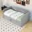 Twin Upholstered Daybed with Pop Up Trundle-2061118827