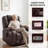  Triple Motor Lay Flat Power Lift Recliner Chair for Elderly with Adjustable Headrest, 400lbs Electirc Lift Chair for Living Room, Lumbar Pillow, Extended Footrest, Dark Brown-1049234985