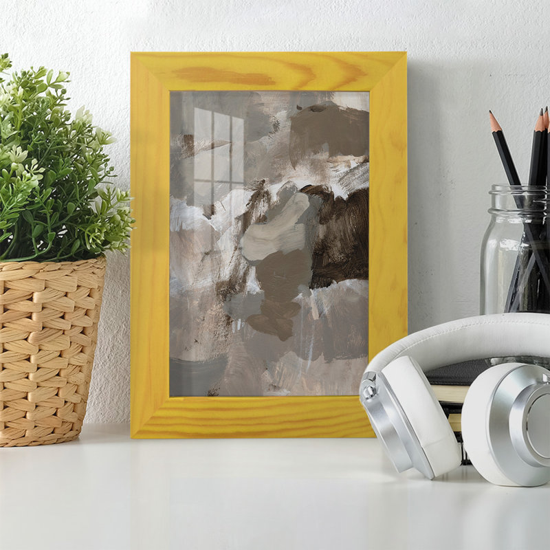 «Coffee II», reproduction d'art encadrée, H 8 po x l 6 po x P 1 po, Jaune