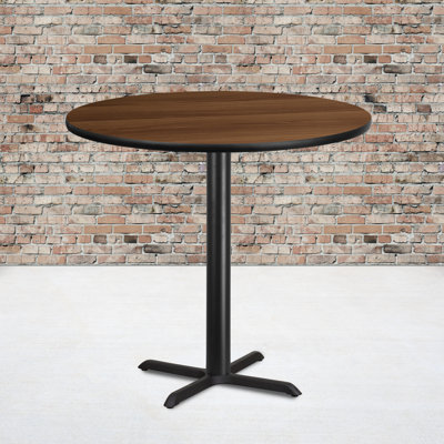 Carrus Round Laminate Table Top with Height Table Base