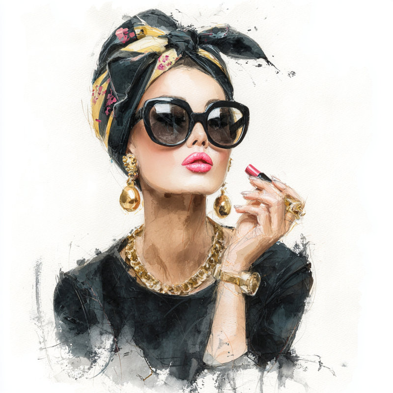Glamorous Elegance Wrapped Canvas Wall Art