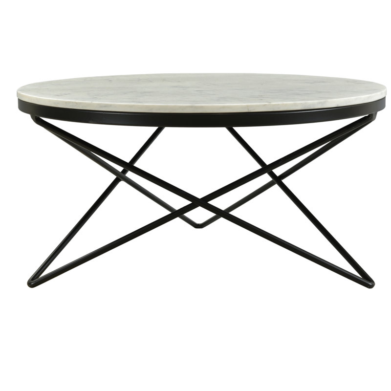 Haley Marble Coffee Table, Black