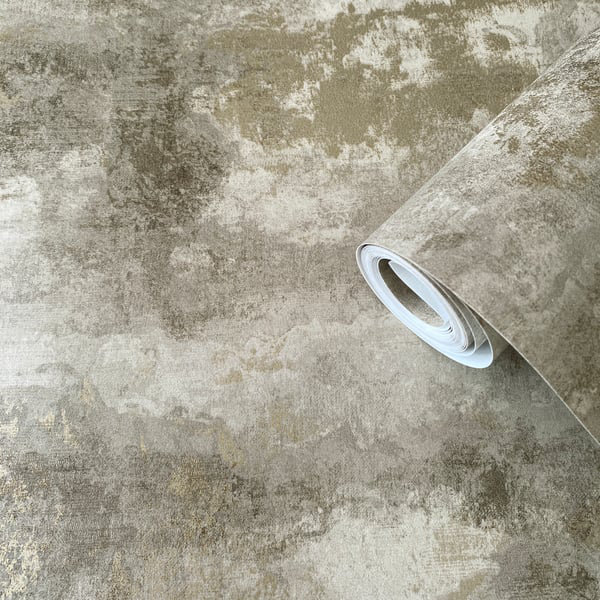 Elegance 10m x 53cm Satin Wallpaper Roll, Bronze Brown